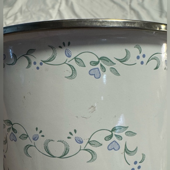 Cornell Enamel Utensil Spoon Holder Unique Floral Heart Scroll Design Thailand - Picture 7 of 9